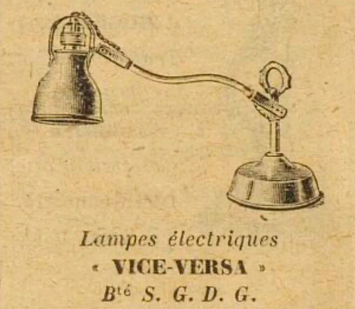 Lampe-Vice-Versa-1913 Lampe VIce Versa Gourdon 1912