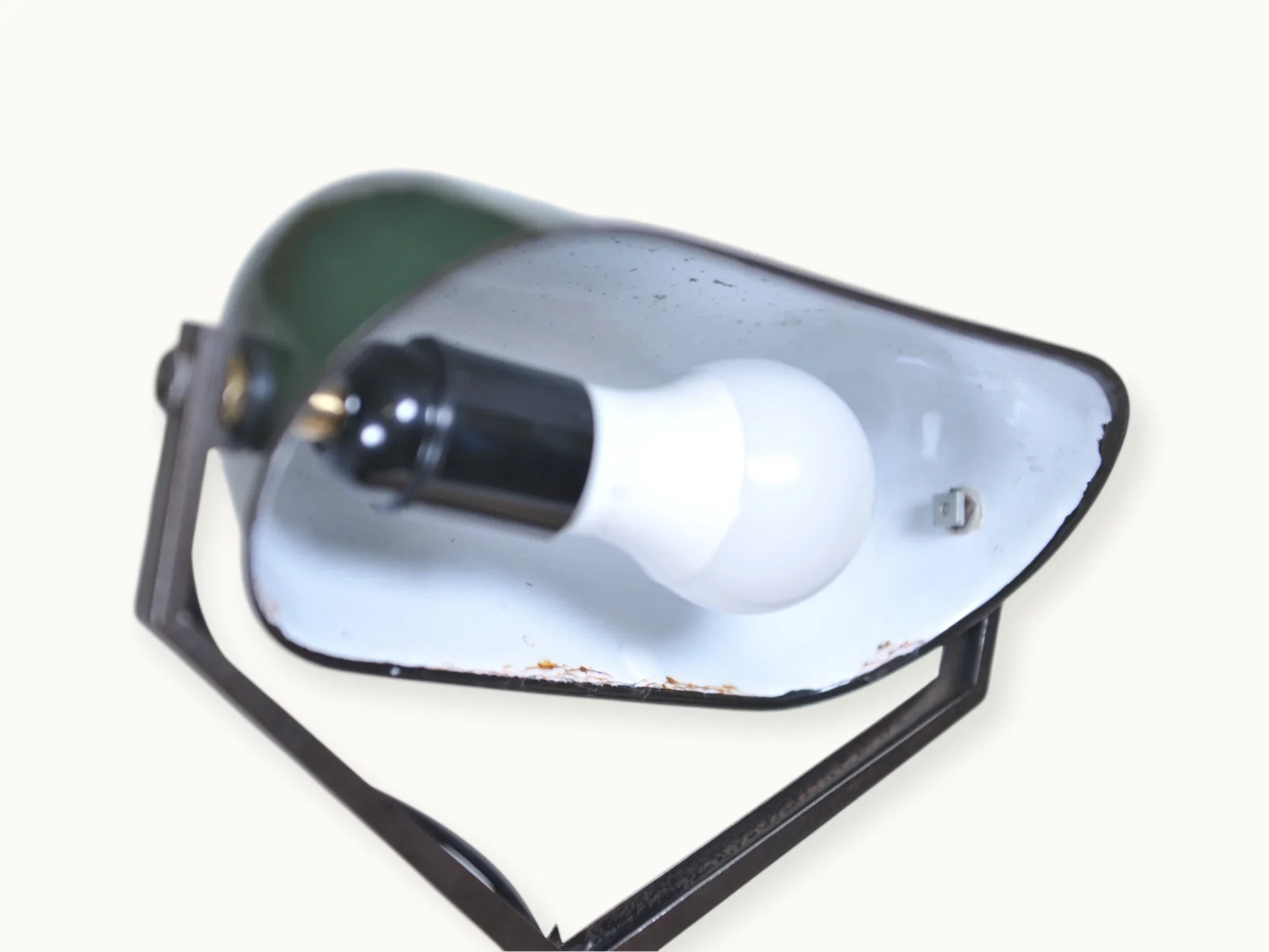 Lampe-atelier-vintage-SAMMODE-Type-EQ-vers-1930-10 Lampe d’atelier SAMMODE — Type EQ, fixation horizontale — réflecteur « baignoire » émaillé (n° 365-4Bis)