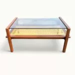 Table basse SNA Roset - Gamme cannage nylon - attribué à Michel Ducaroy - 1958