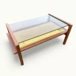 Table basse SNA Roset - Gamme cannage nylon - attribué à Michel Ducaroy - 1958