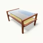 Table basse SNA Roset - Gamme cannage nylon - attribué à Michel Ducaroy - 1958