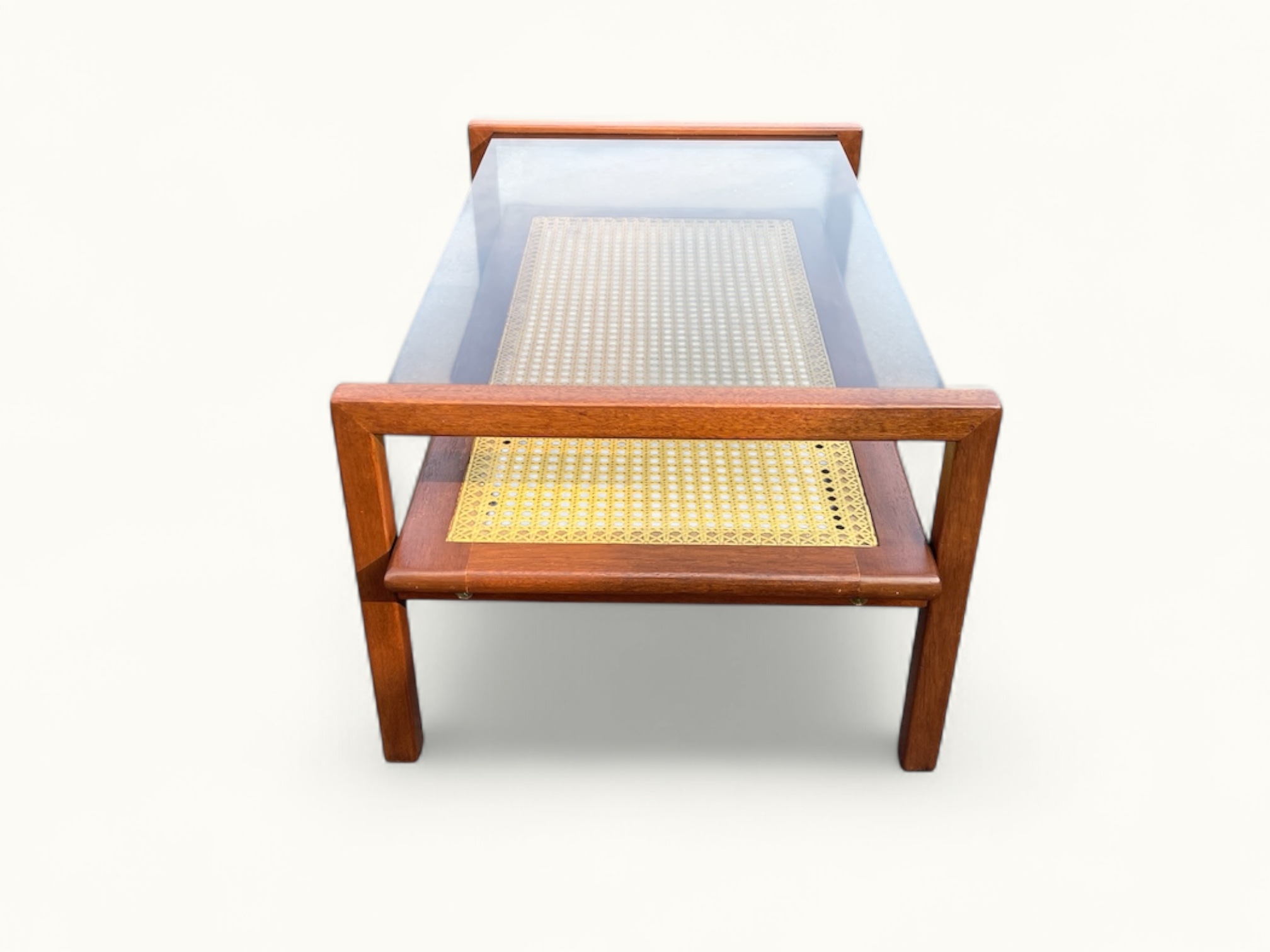 Table basse SNA Roset - Gamme cannage nylon - attribué à Michel Ducaroy - 1958