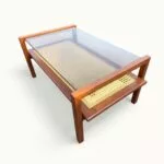 Table basse SNA Roset - Gamme cannage nylon - attribué à Michel Ducaroy - 1958