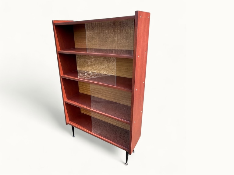 Etagere-basse-Vitrine-4 étages-OVNI-2 Bibliothèque-Vitrine-vintage-style-scandinave-4-étagères-circa-1970