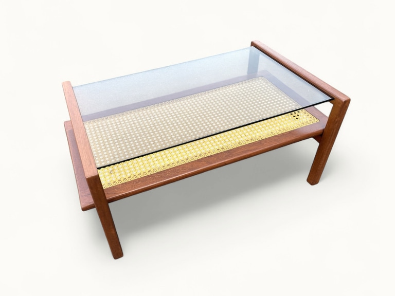Table-Basse-SNA-Roset-Michel-Ducaroy-1 Table basse SNA Roset - Gamme cannage nylon - attribué à Michel Ducaroy - 1958
